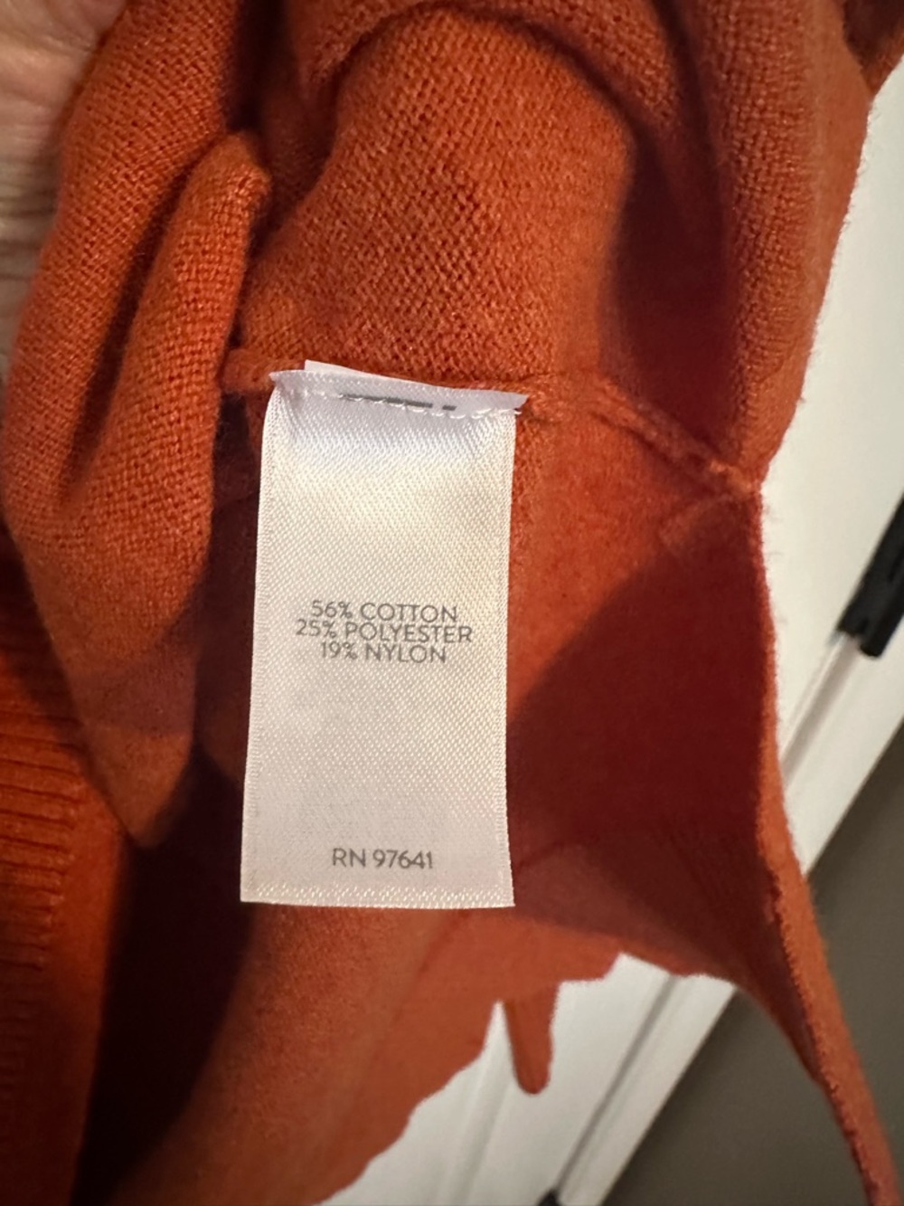 J. Jill Women’s V-Neck Orange Sweater - Picture 6 of 7